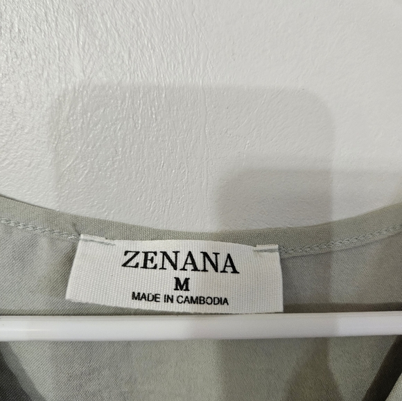 Zenana Light Green V Neck Tank Top! - Picture 2 of 5